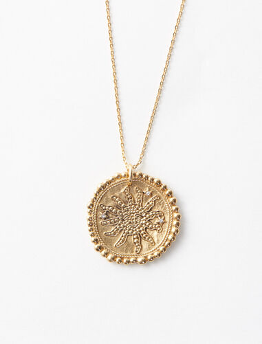 太阳图案工艺项链 : Jewelry 顏色 古铜色/OLD BRASS