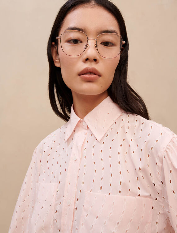 Pink broderie anglaise shirt - Lunar New Year - MAJE