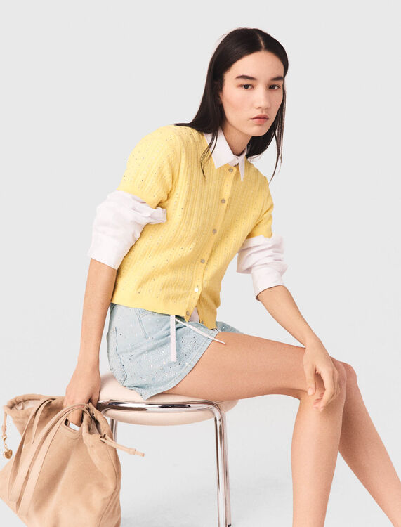 Rhinestone shorts - Skirts & Shorts - MAJE