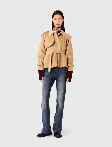 Double-faced coat : Coats color Camel