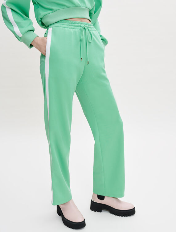 Jogging bottoms with contrasting bands - Trousers & Jeans - MAJE
