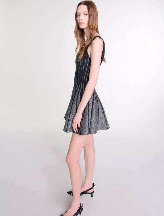 Short jacquard knit dress - Fall-Winter Collection - MAJE
