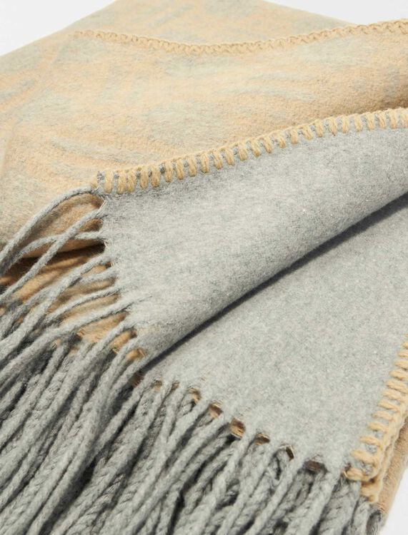 Maje Clover jacquard knit poncho - Other Accessories - MAJE