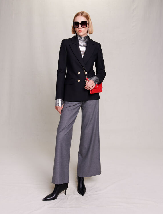 Suit jacket : Coats and Jackets color Black