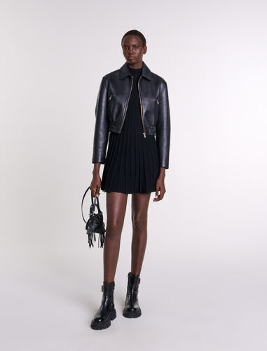 Leather jacket : Coats & Jackets color Black
