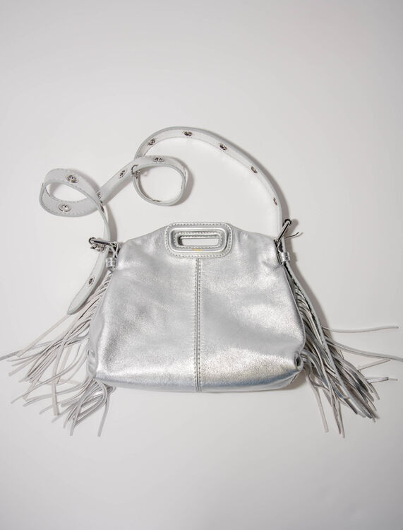 Metallic leather mini Miss M bag -  - MAJE