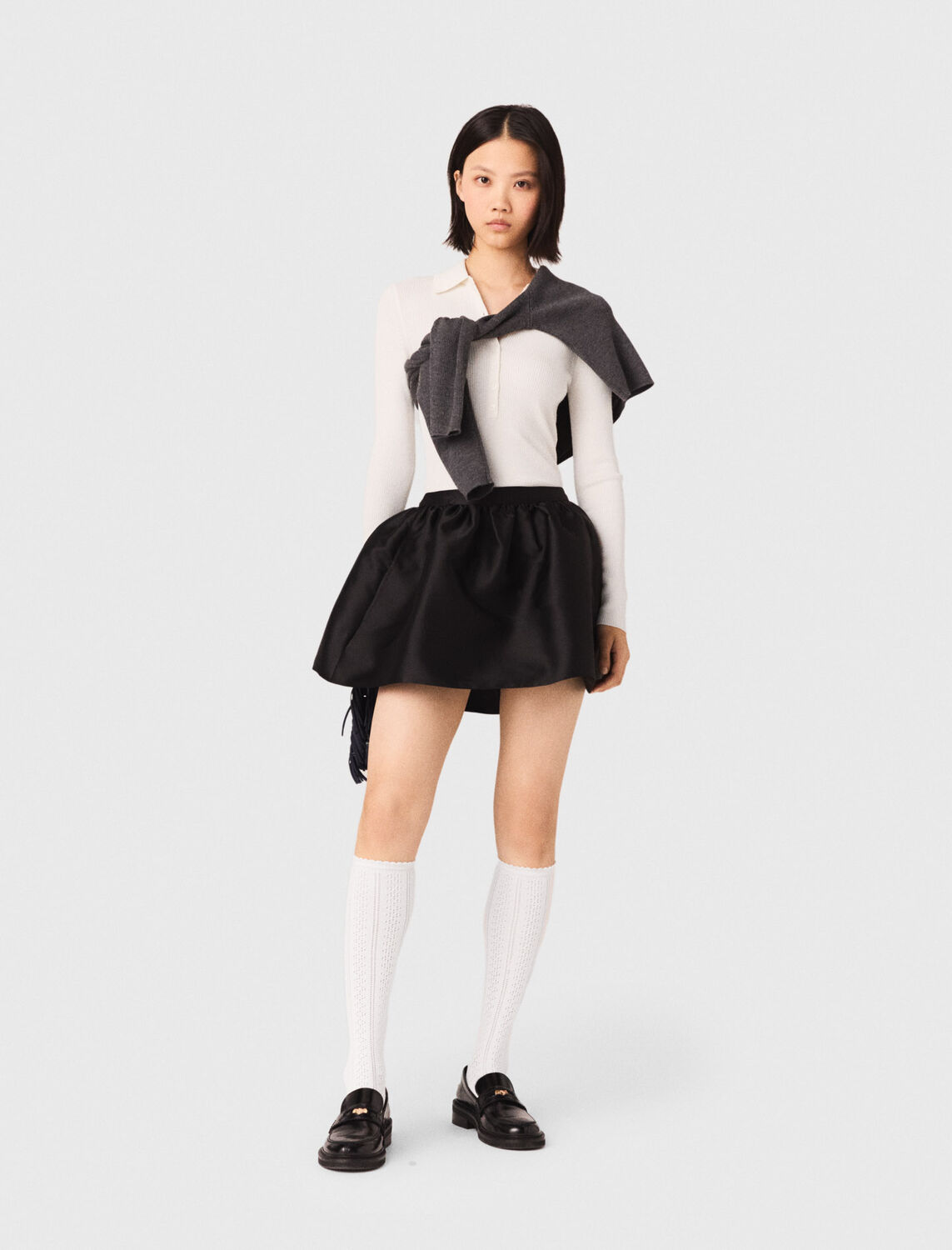 Short taffeta bubble skirt - Skirts & Shorts - MAJE