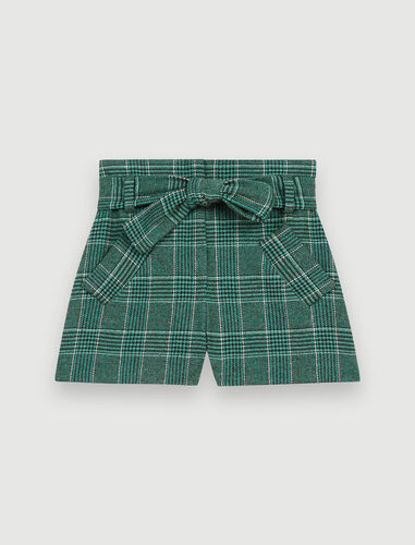 Belted plaid shorts : Skirts & Shorts color 