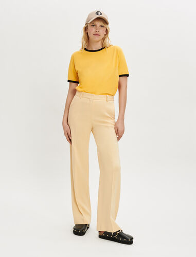 直筒纯色西装长裤 : Dresses 顏色 淡黄色/PALE YELLOW