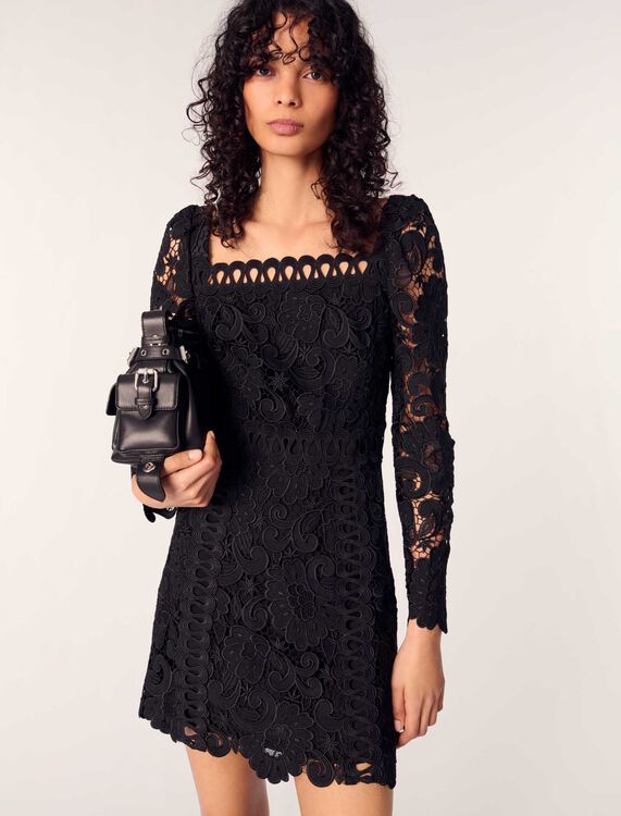 Short guipure dress - Dresses - MAJE