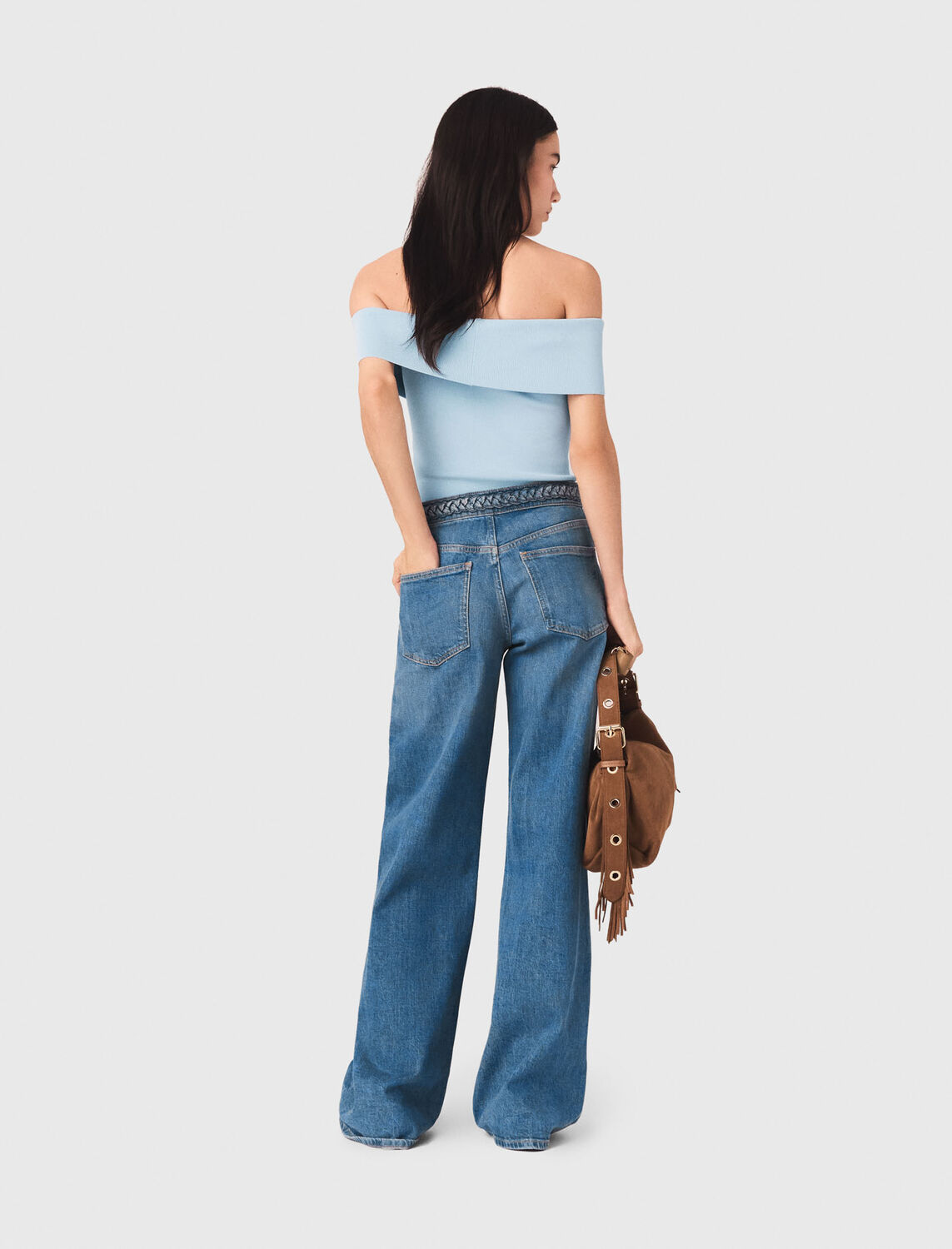 Braided flared jeans - Trousers & Jeans - MAJE