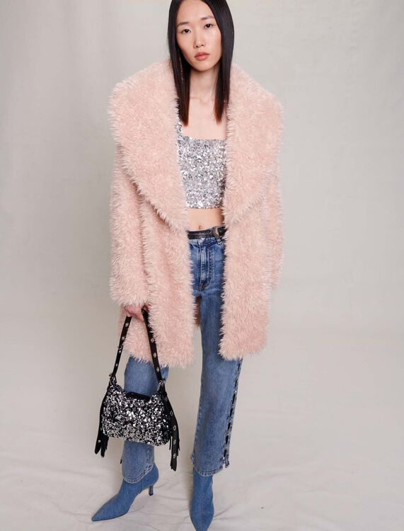 Faux fur coat - Coats - MAJE