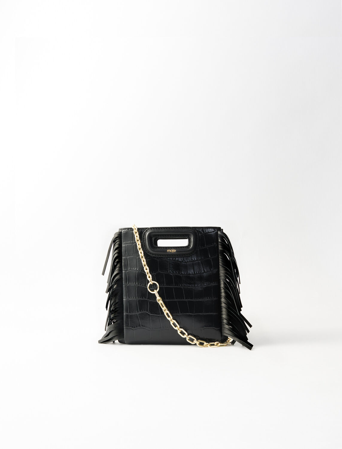 Mini embossed-leather M bag with chain : Bags color 