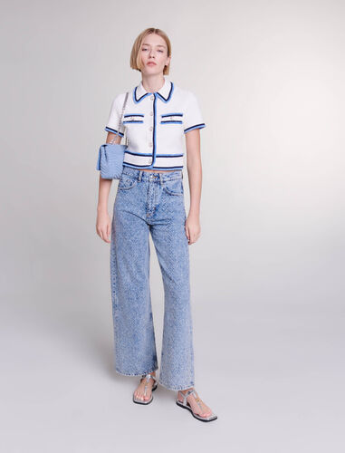 maje : Trousers & Jeans 顏色 蓝色/BLUE