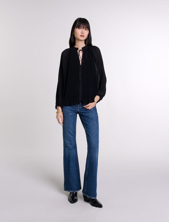Pleated shirt : View All color Ecru