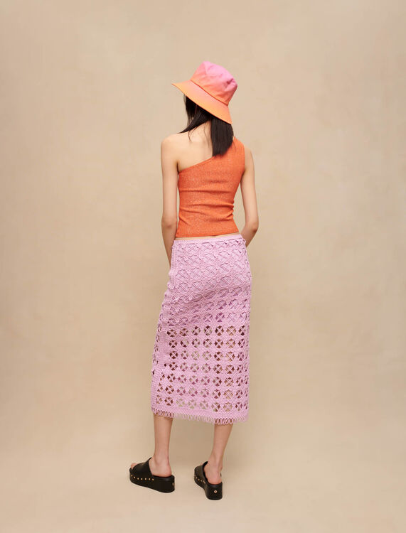 Crochet midi skirt -  - MAJE