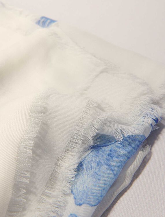 140x140 Watercolour theme shawl -  - MAJE
