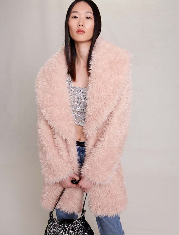 Faux fur coat - Coats - MAJE