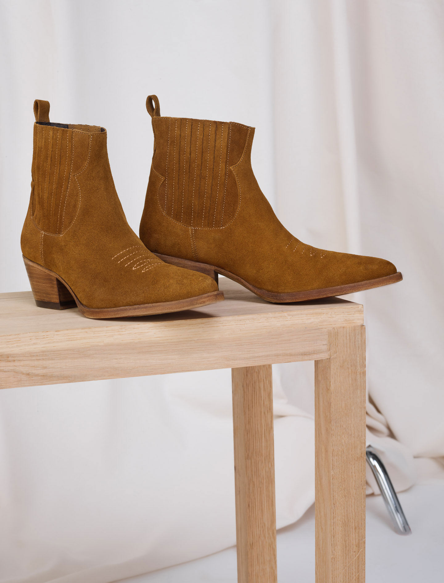 suede cowboy booties
