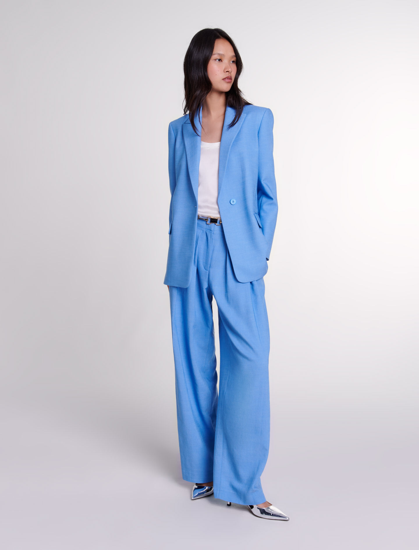 Maje blue blazer store