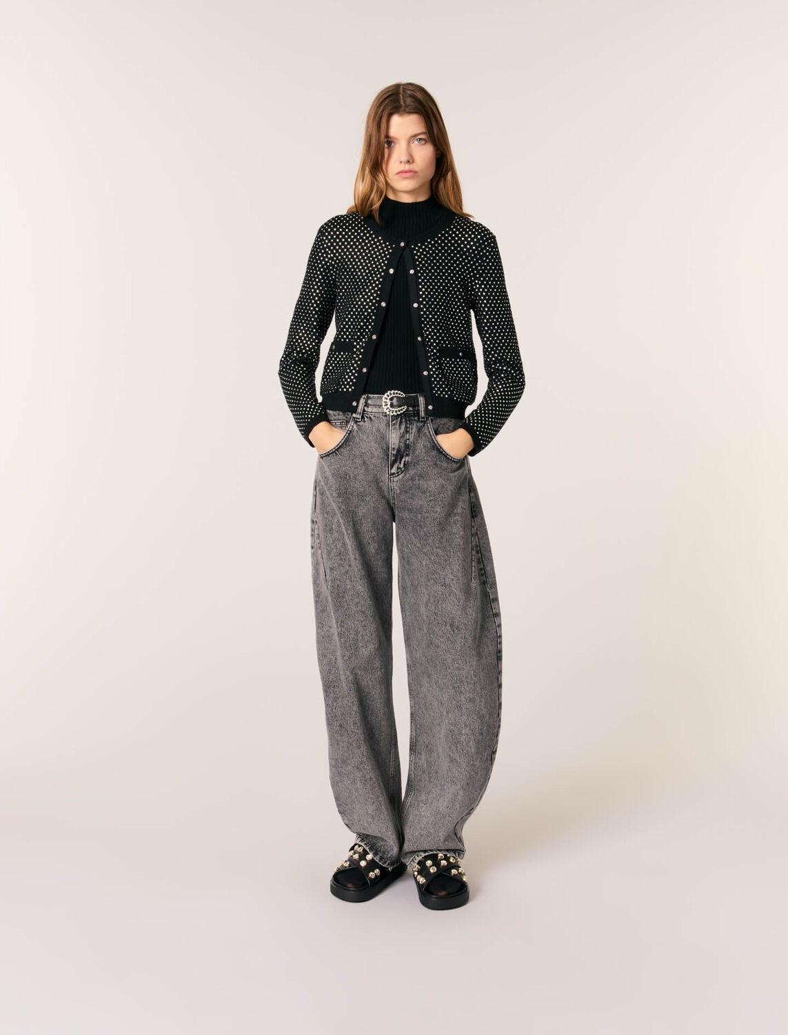 Rhinestone cardigan - Sweaters & Cardigans - MAJE