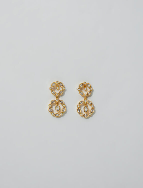 Rhinestone pendant earrings -  - MAJE