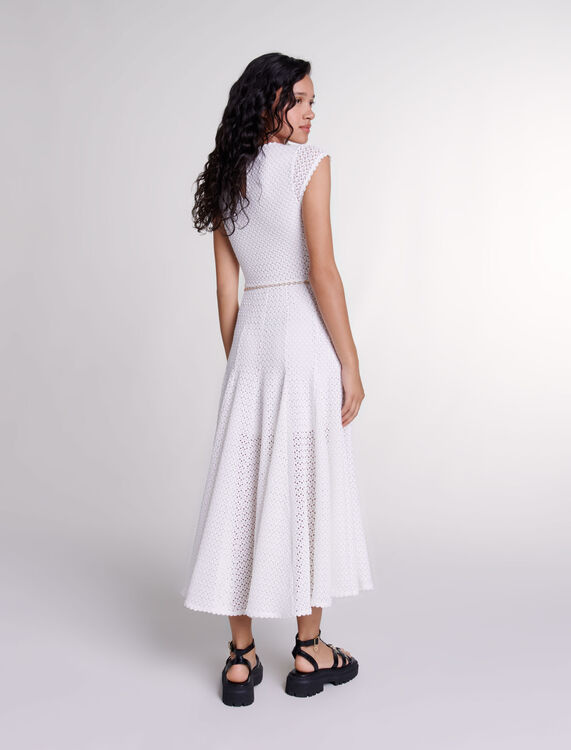 Crochet-knit maxi dress - Dresses - MAJE