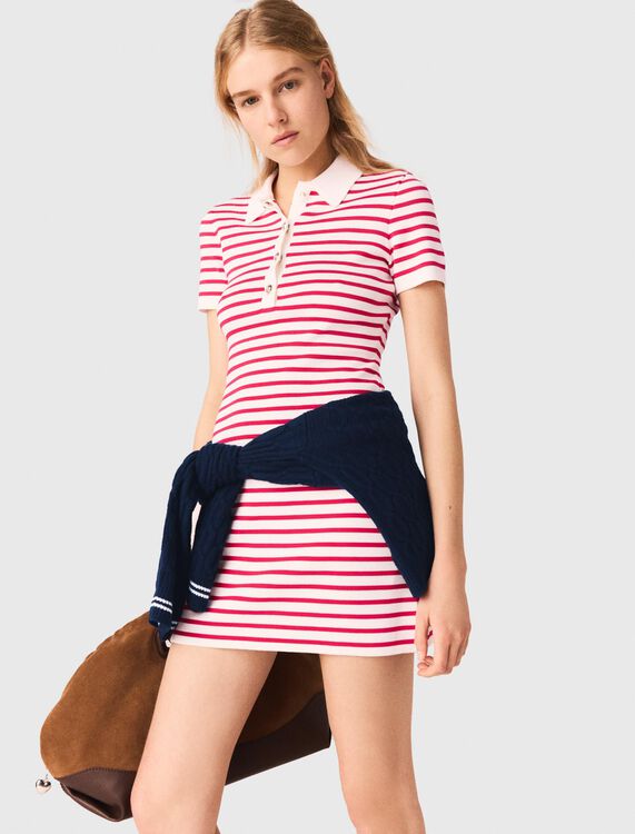 Striped polo dress - Dresses - MAJE