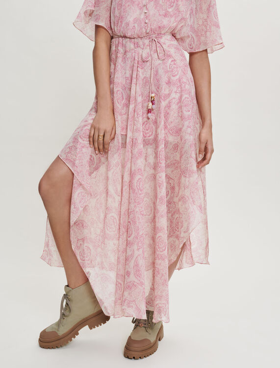 Paisley-print floaty scarf dress - Dresses - MAJE