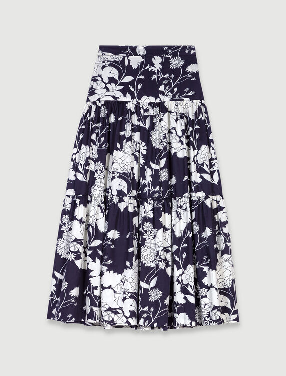Floral print maxi skirt -  - MAJE