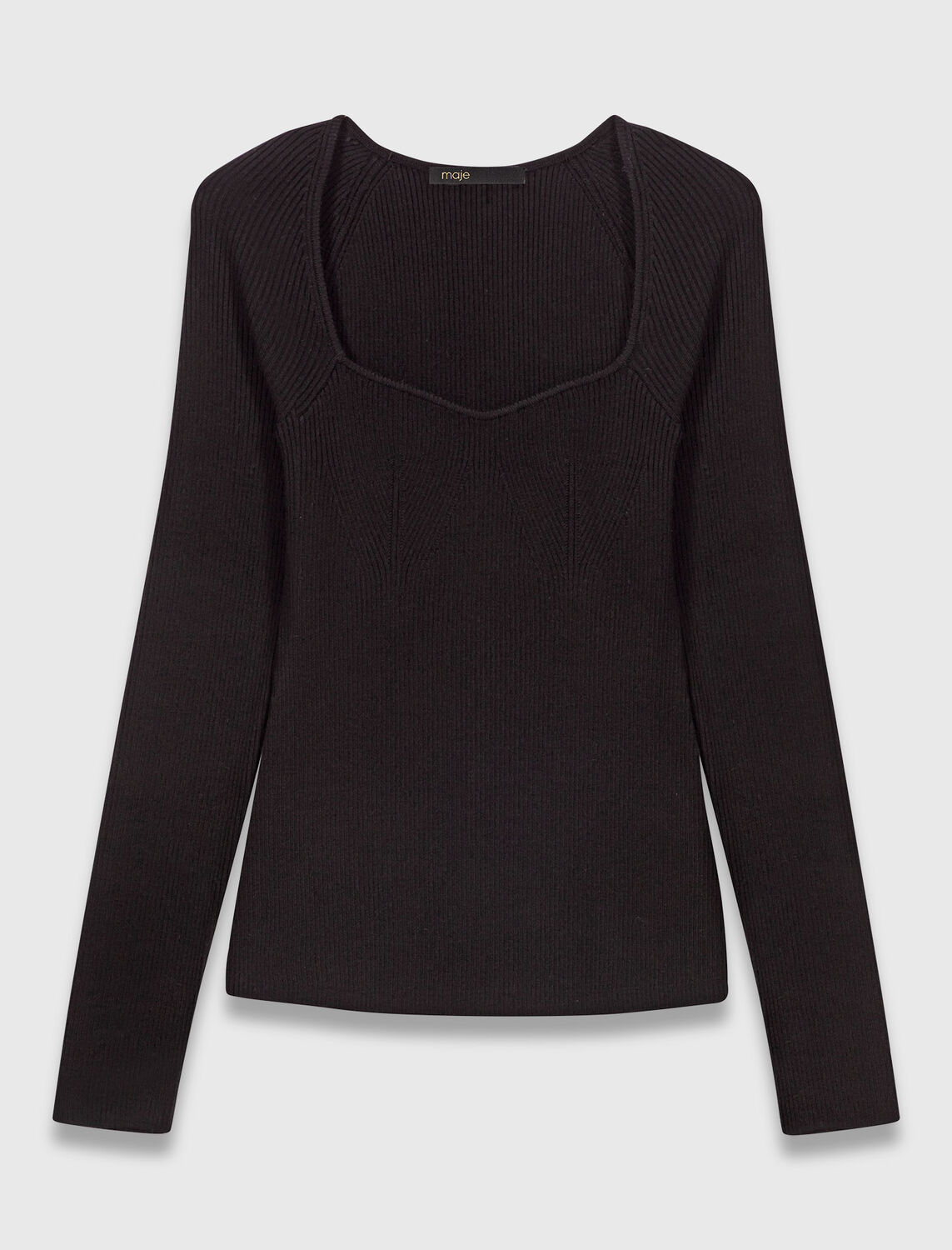 Rib knit jumper - Sweaters & Cardigans - MAJE