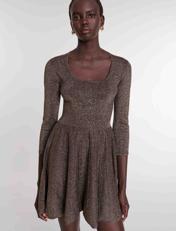 Shiny knit short dress - Fall-Winter Collection - MAJE