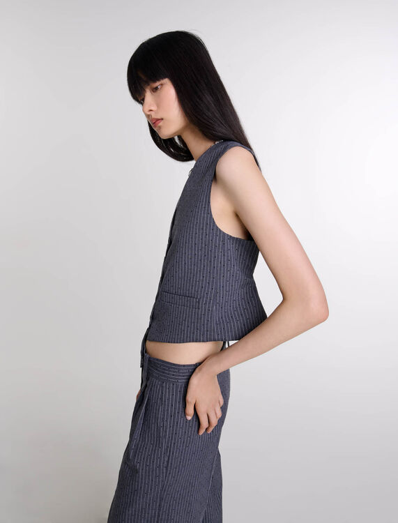 Rhinestone jacket - null - MAJE