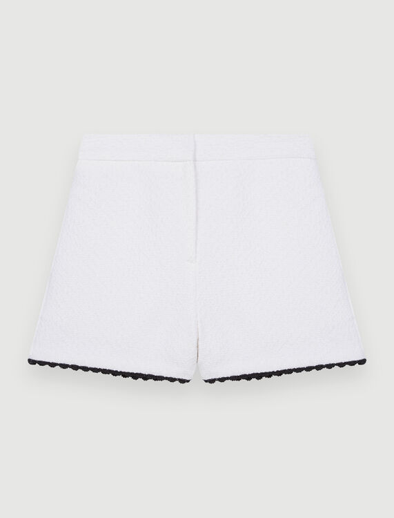 Contrasting tweed shorts - Skirts & Shorts - MAJE