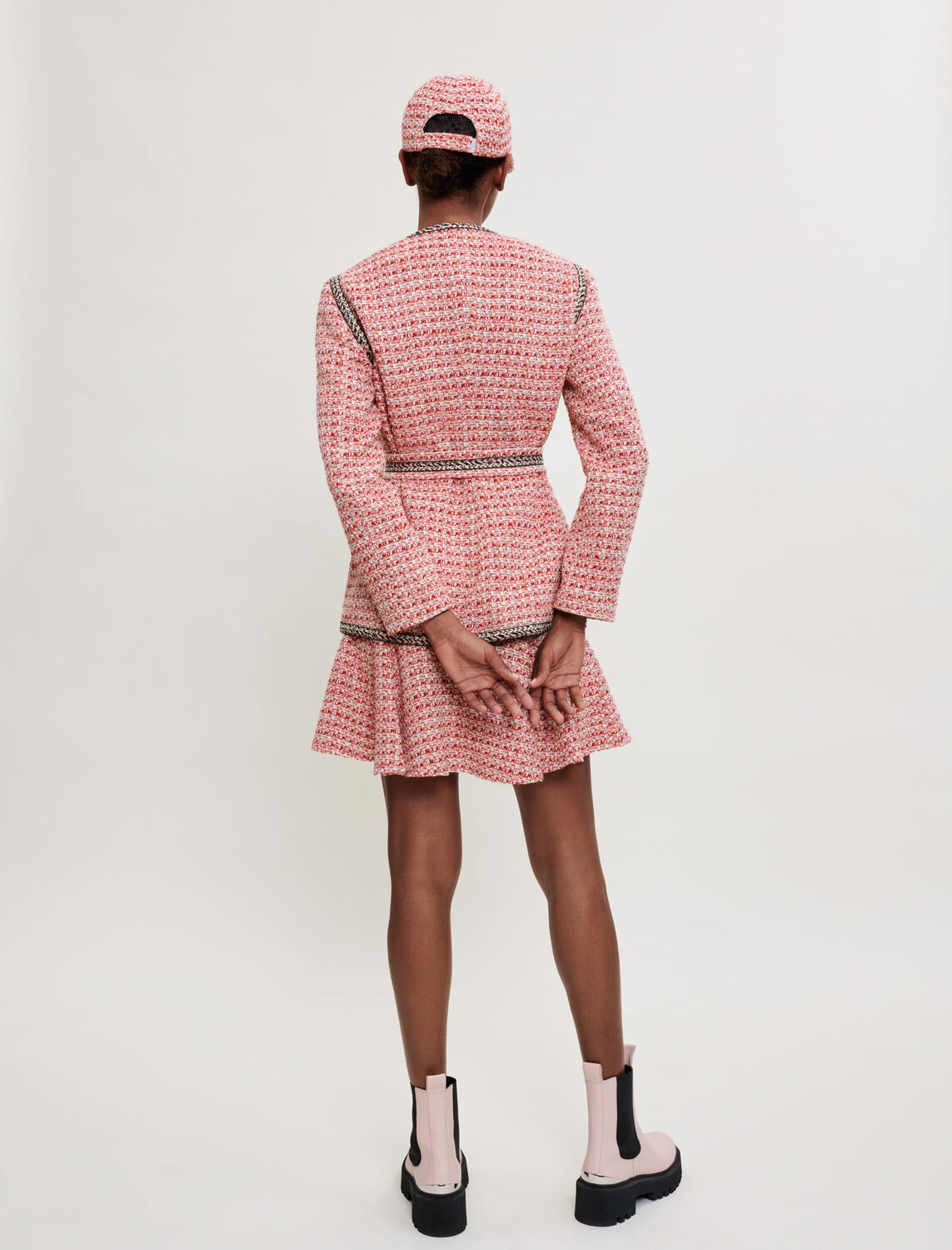 Tweed jacket with ethnic braids : Tops color 