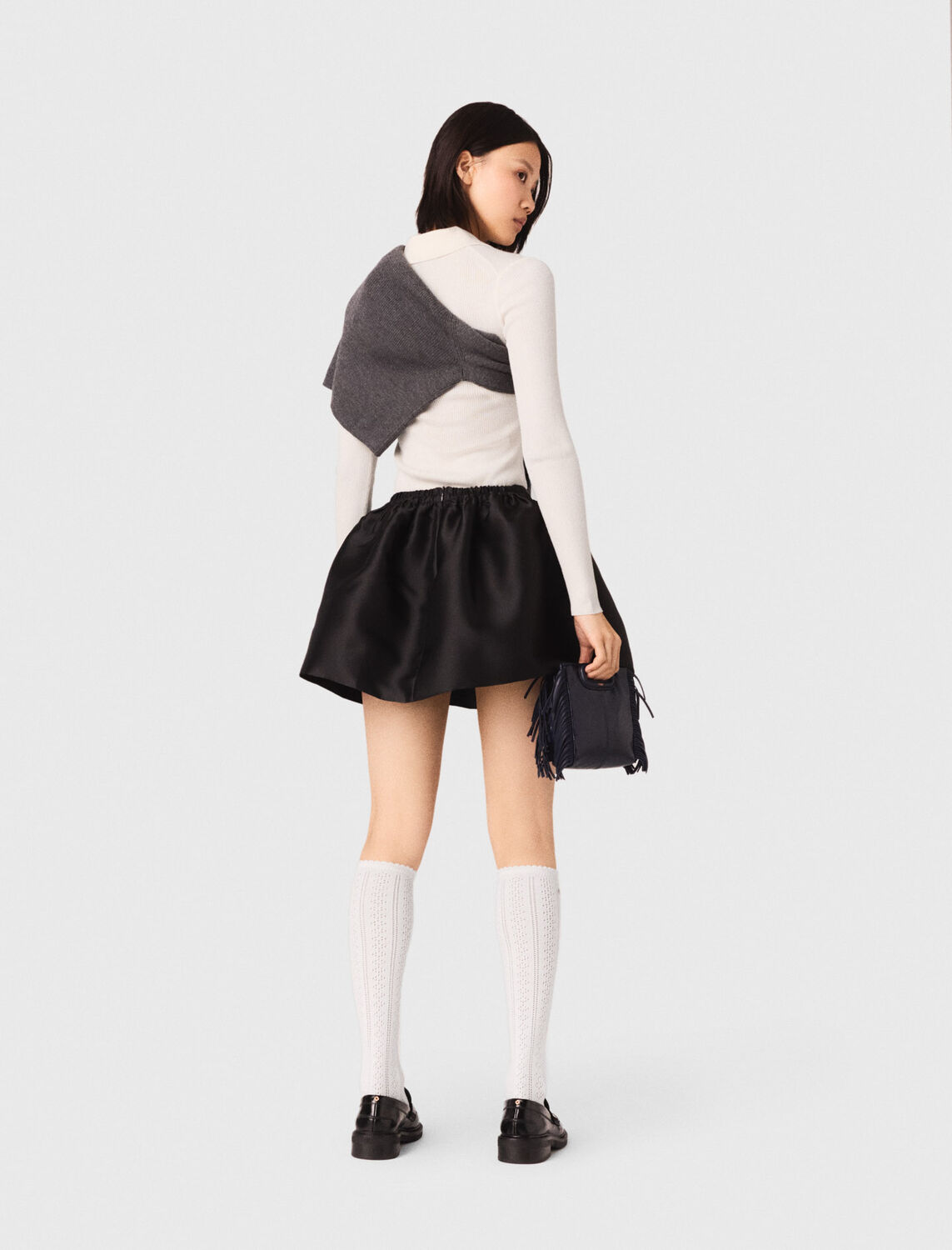 Short taffeta bubble skirt - Skirts & Shorts - MAJE