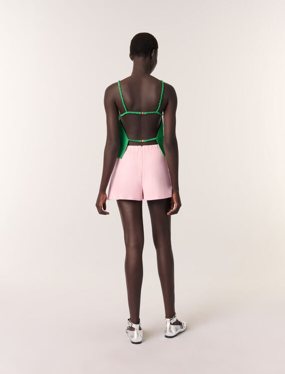 Layered-effect suit shorts - Skirts & Shorts - MAJE