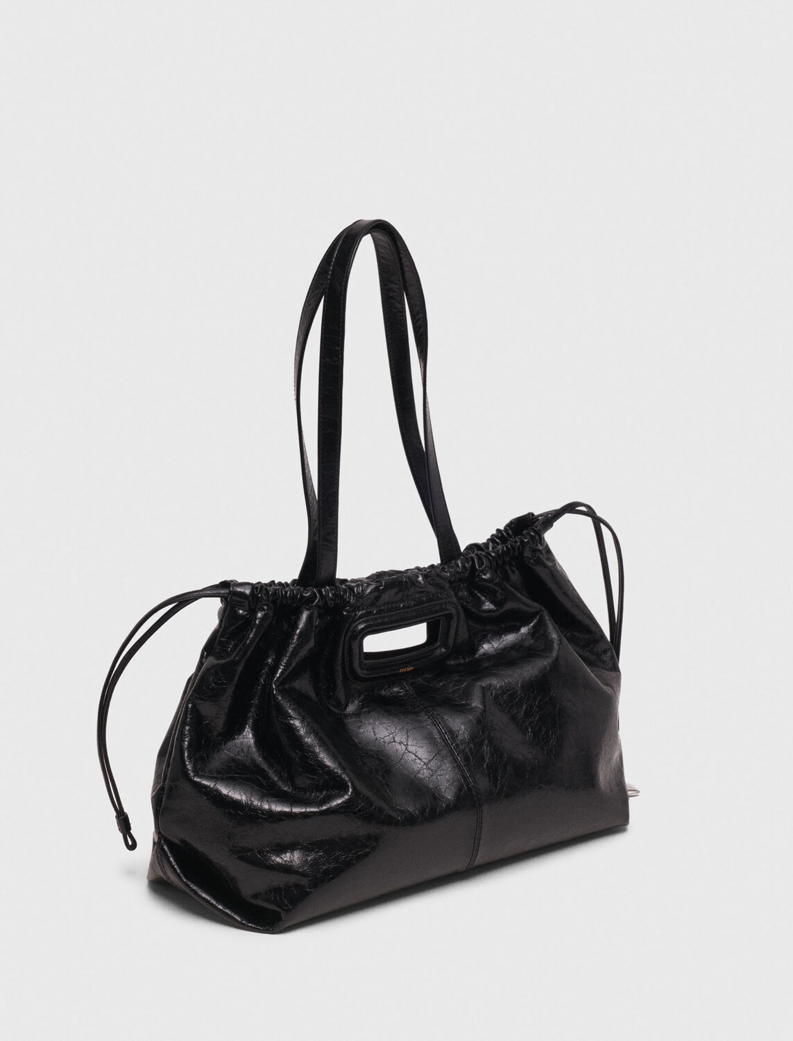 Crackled leather M Tote bag -  - MAJE