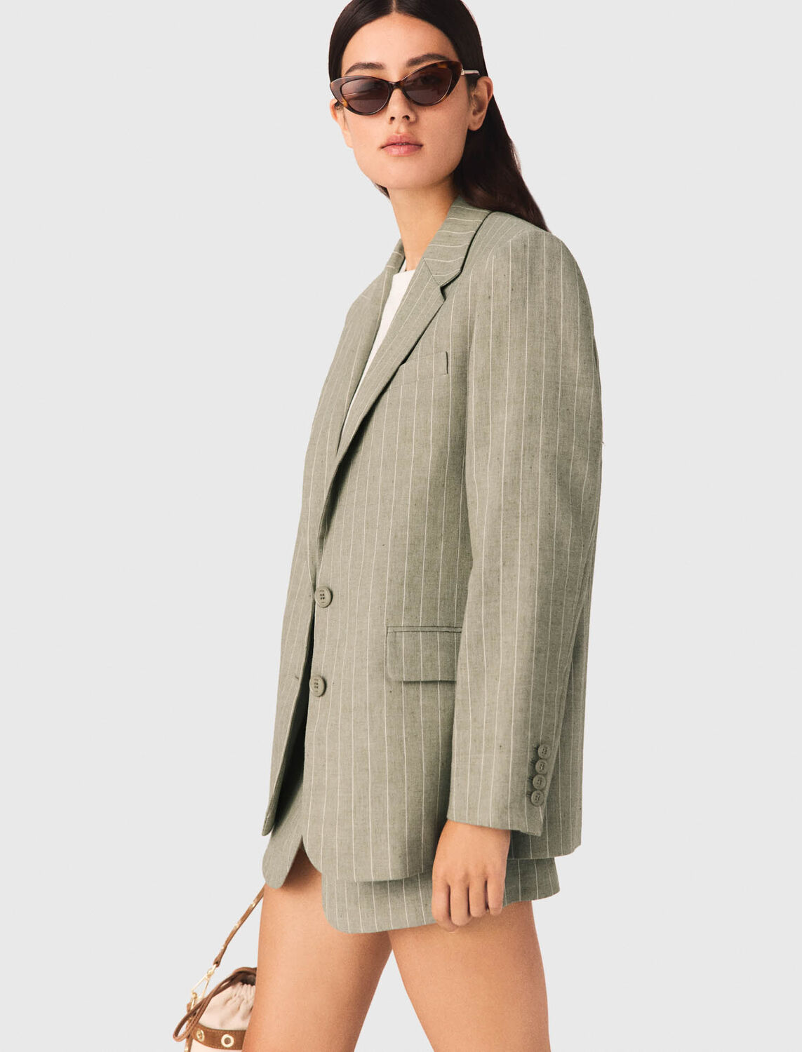 Linen blend suit jacket - Blazers & Jackets - MAJE