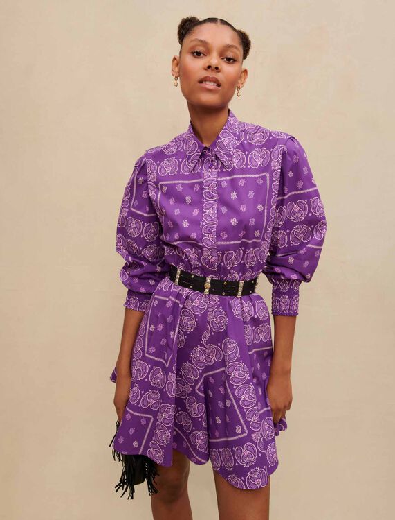 Paisley print short dress - Dresses - MAJE