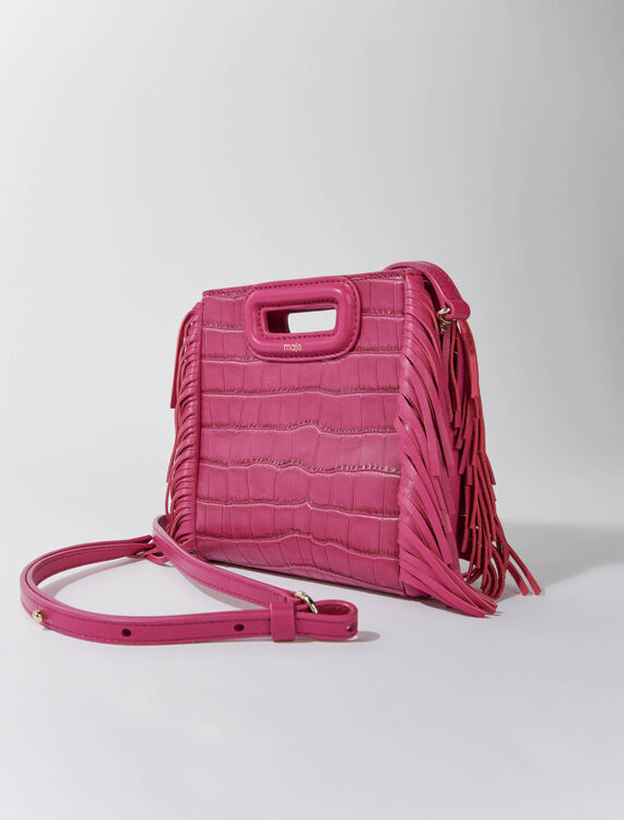 Mini embossed-leather M bag with chain - M Bag - MAJE