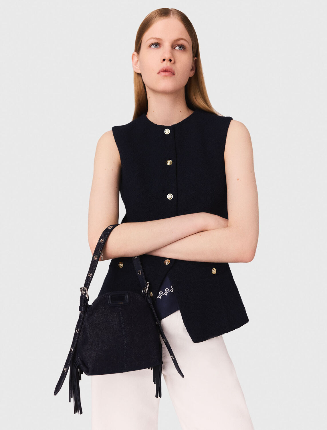 maje : Tops 顏色 深蓝色/NAVY