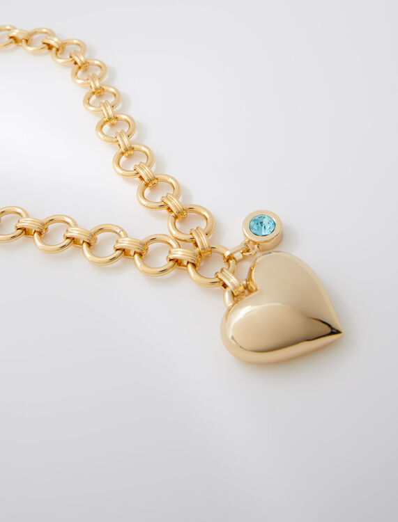 Gold heart necklace -  - MAJE