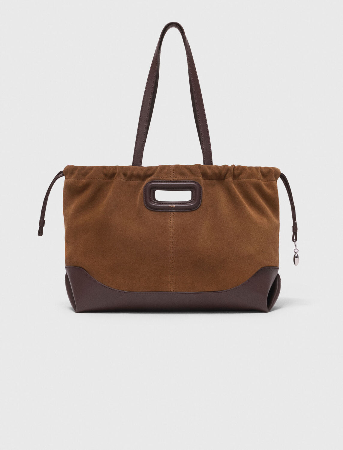 Leather and suede M Tote bag -  - MAJE