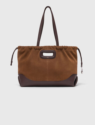Leather and suede M Tote bag : M Bag color Camel/Brown