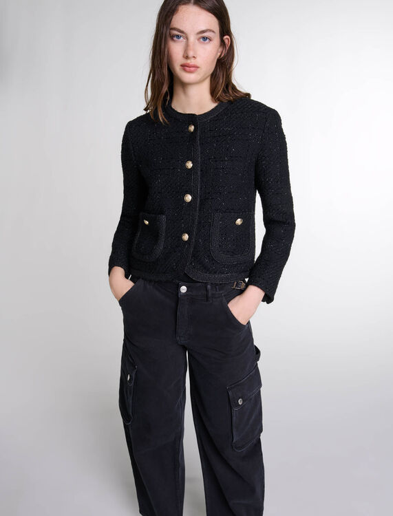 Short tweed jacket - Blazers & Jackets - MAJE