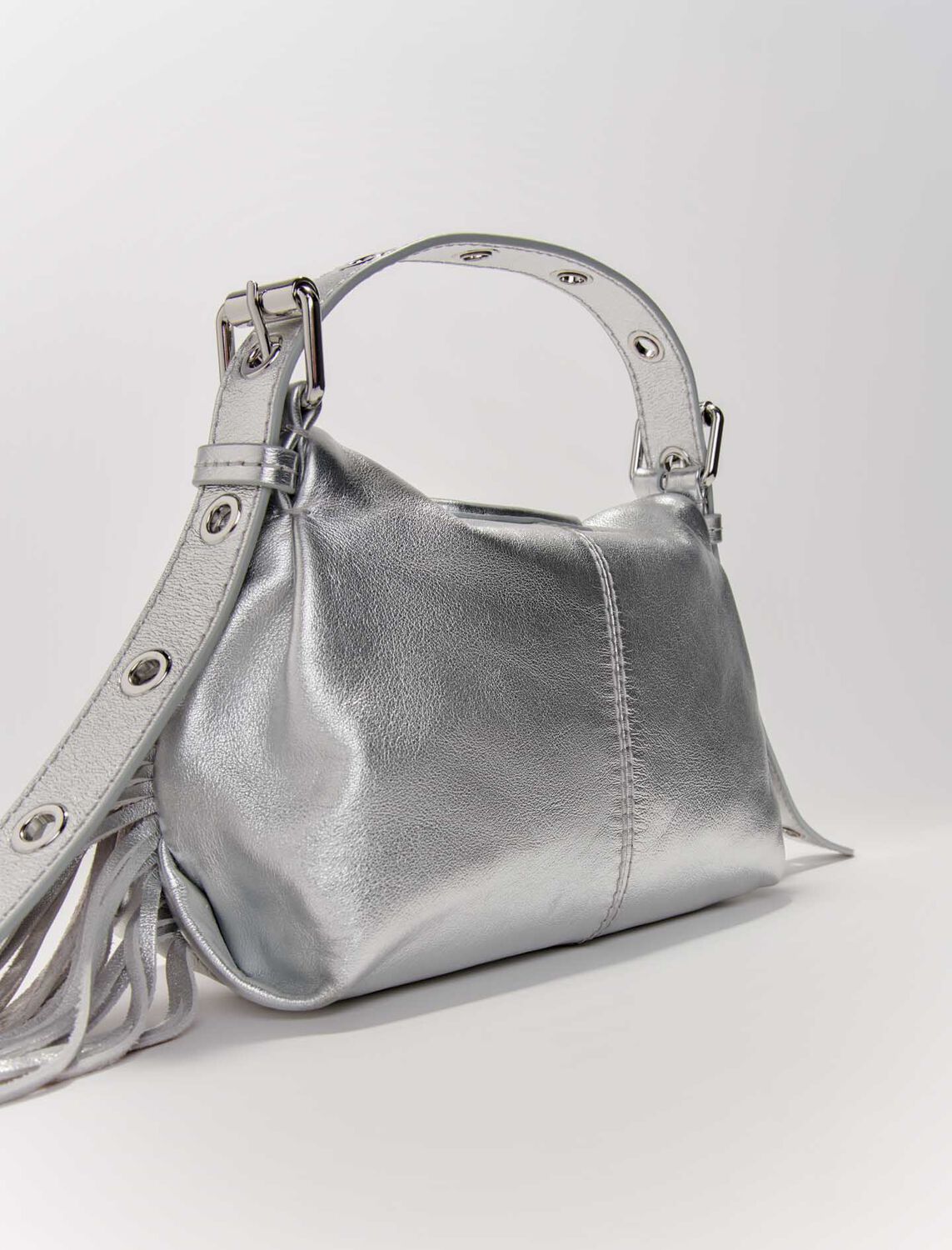 Metallic leather Miss M Mini bag -  - MAJE