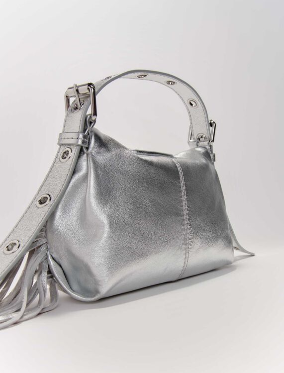 Metallic leather mini Miss M bag -  - MAJE