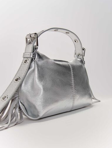 Metallic leather mini Miss M bag : Miss M Bags color Silver