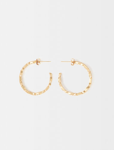 Sophisticated hoop earrings : Jewelry color Gold